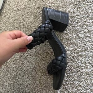 Dolce Vita - Black Braided Block Heel Sandals 7.5